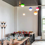 Coloured Glass Pendant – Gradient Mood Lighting, Suspended Shade
