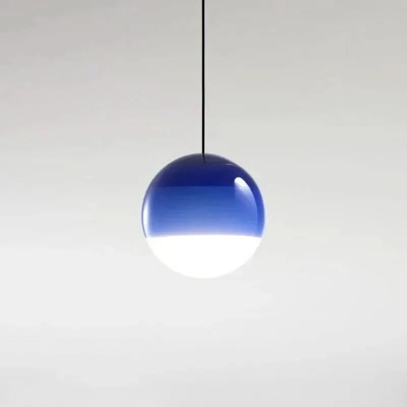Coloured Glass Pendant – Gradient Mood Lighting, Suspended Shade