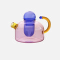 Colourful Glass Teapot and Cups