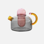 Colourful Glass Teapot and Cups