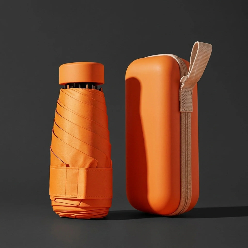 Compact Folding Umbrella – wind-resistant frame, waterproof sleeve