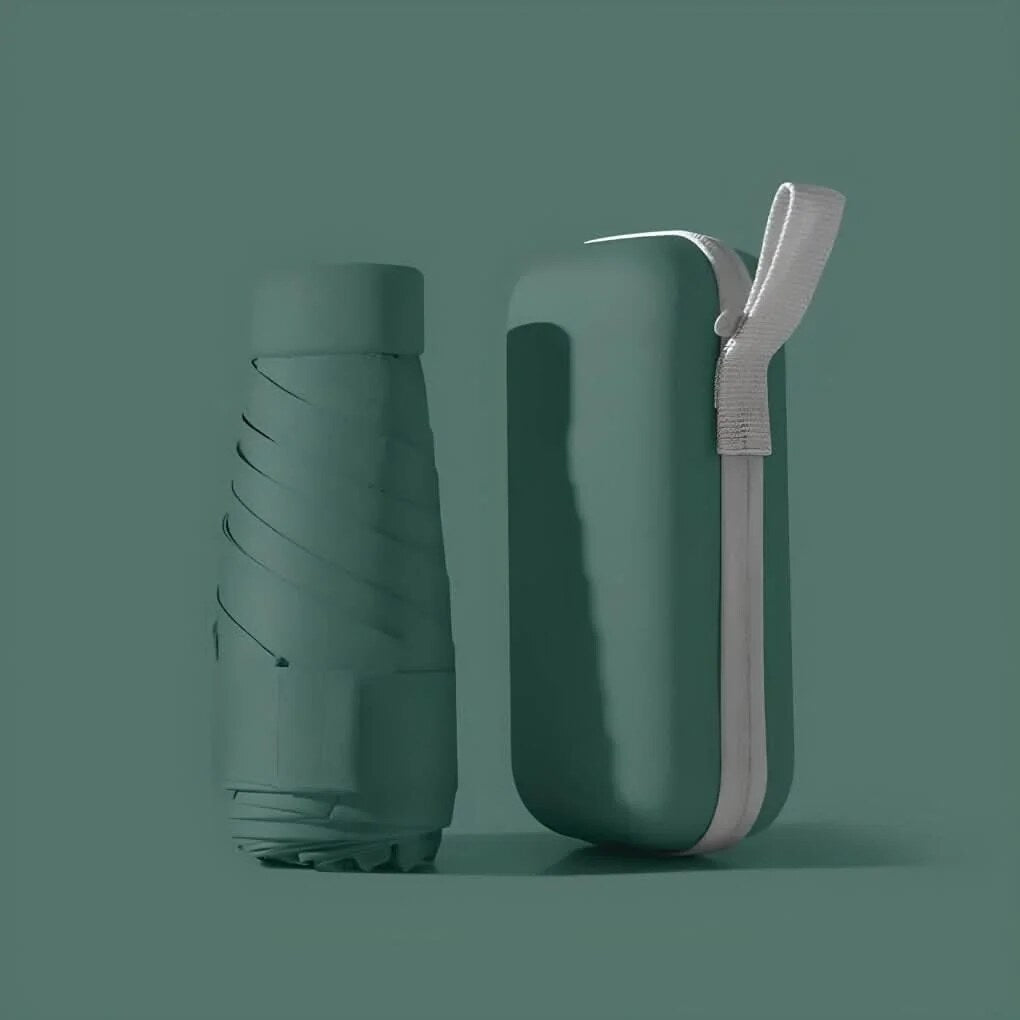 Compact Folding Umbrella – wind-resistant frame, waterproof sleeve
