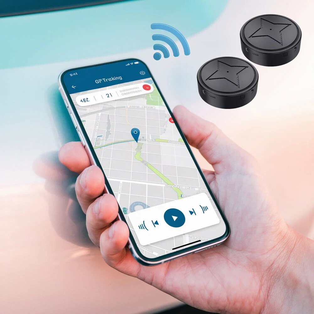 Compact GPS Tracker Mini – real-time positioning, magnetic mounting
