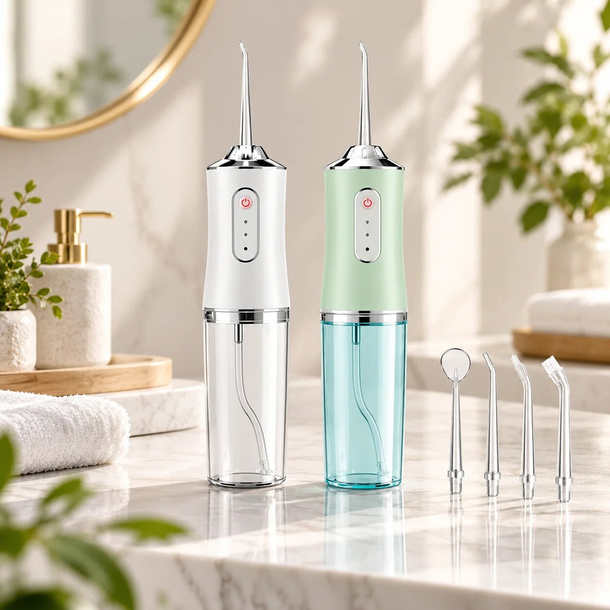 Cordless Water Flosser – rechargeable, replaceable nozzles