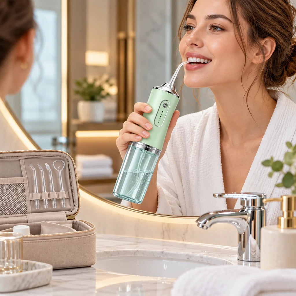 Cordless Water Flosser – rechargeable, replaceable nozzles