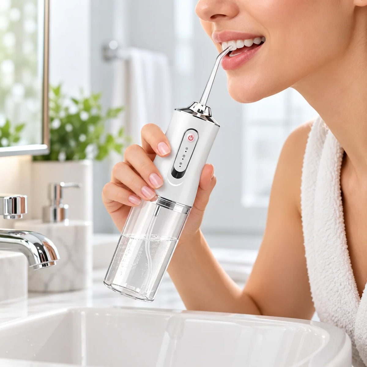 Cordless Water Flosser – rechargeable, replaceable nozzles