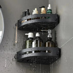 Corner Shower Shelf – adhesive mounting, compact bathroom storage