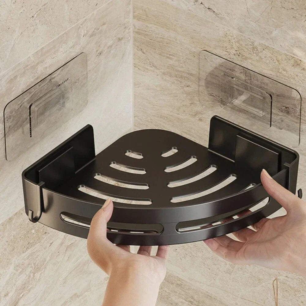 Corner Shower Shelf – adhesive mounting, compact bathroom storage