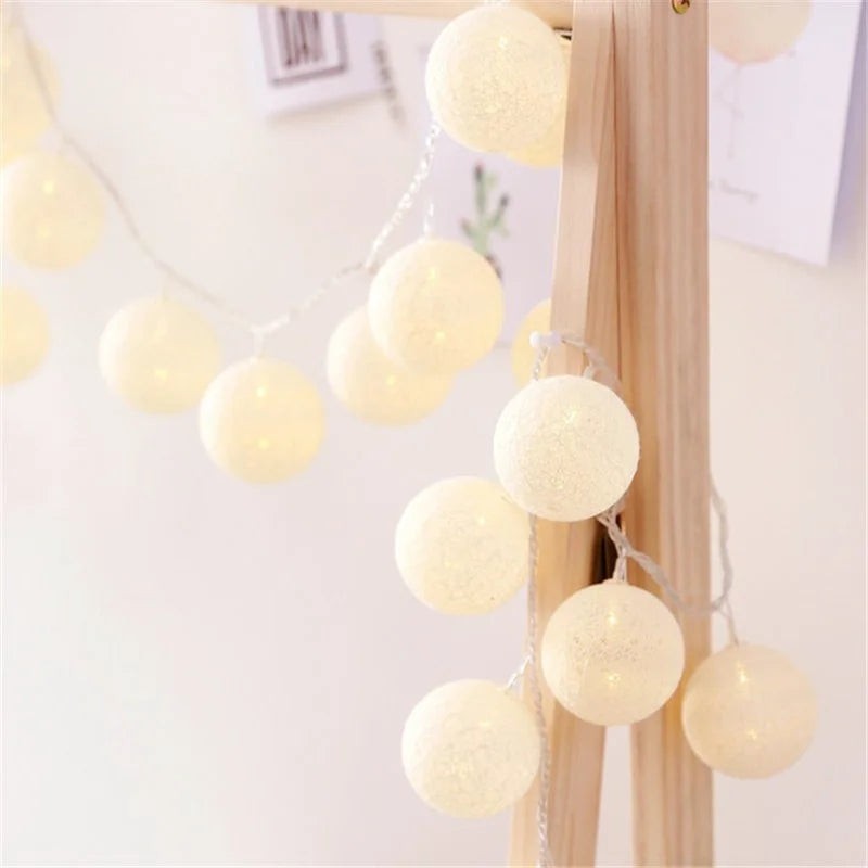 Cotton Ball Fairy Lights