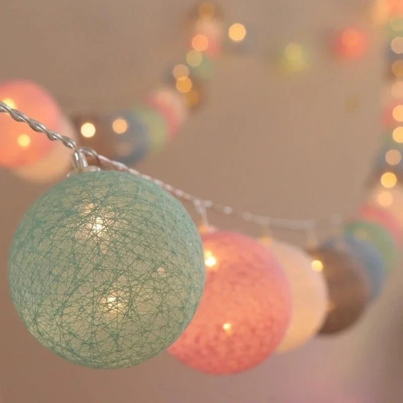 Cotton Ball Fairy Lights