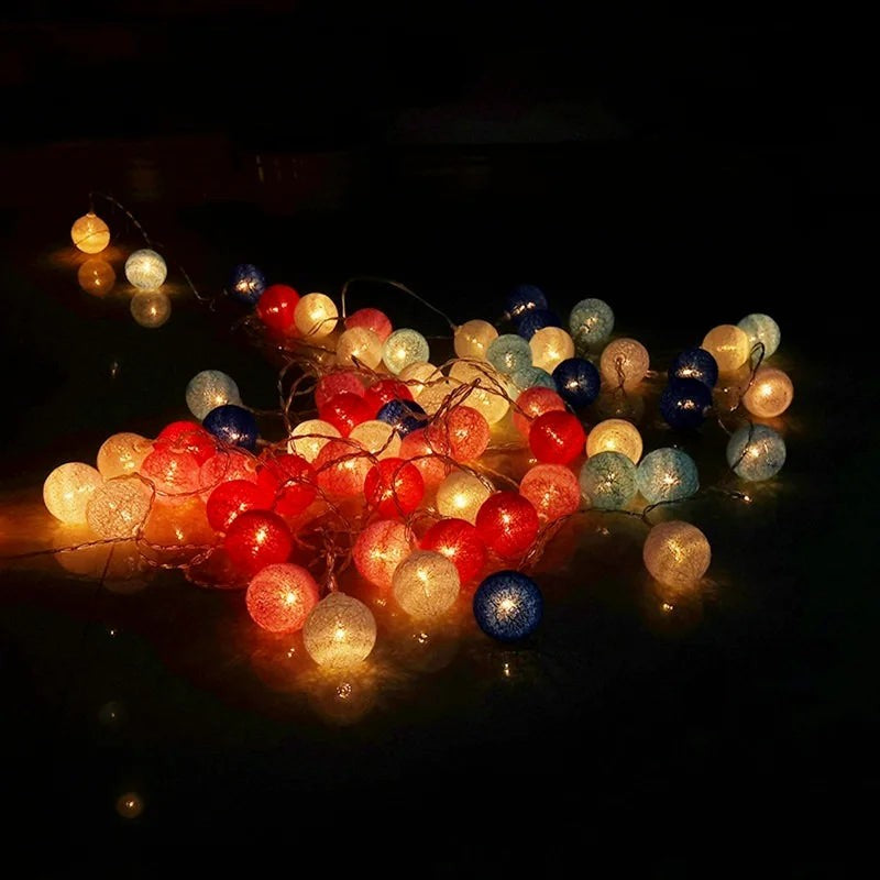 Cotton Ball Fairy Lights