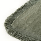 Cotton Linen Cushion Covers – fringed edges, soft textured