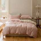 Cotton Satin Duvet Cover – reversible design, hidden zipper
