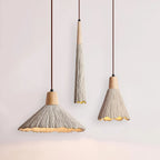 Cream Cement Pendant Light – wabi-sabi finish, warm light, E27 compatible
