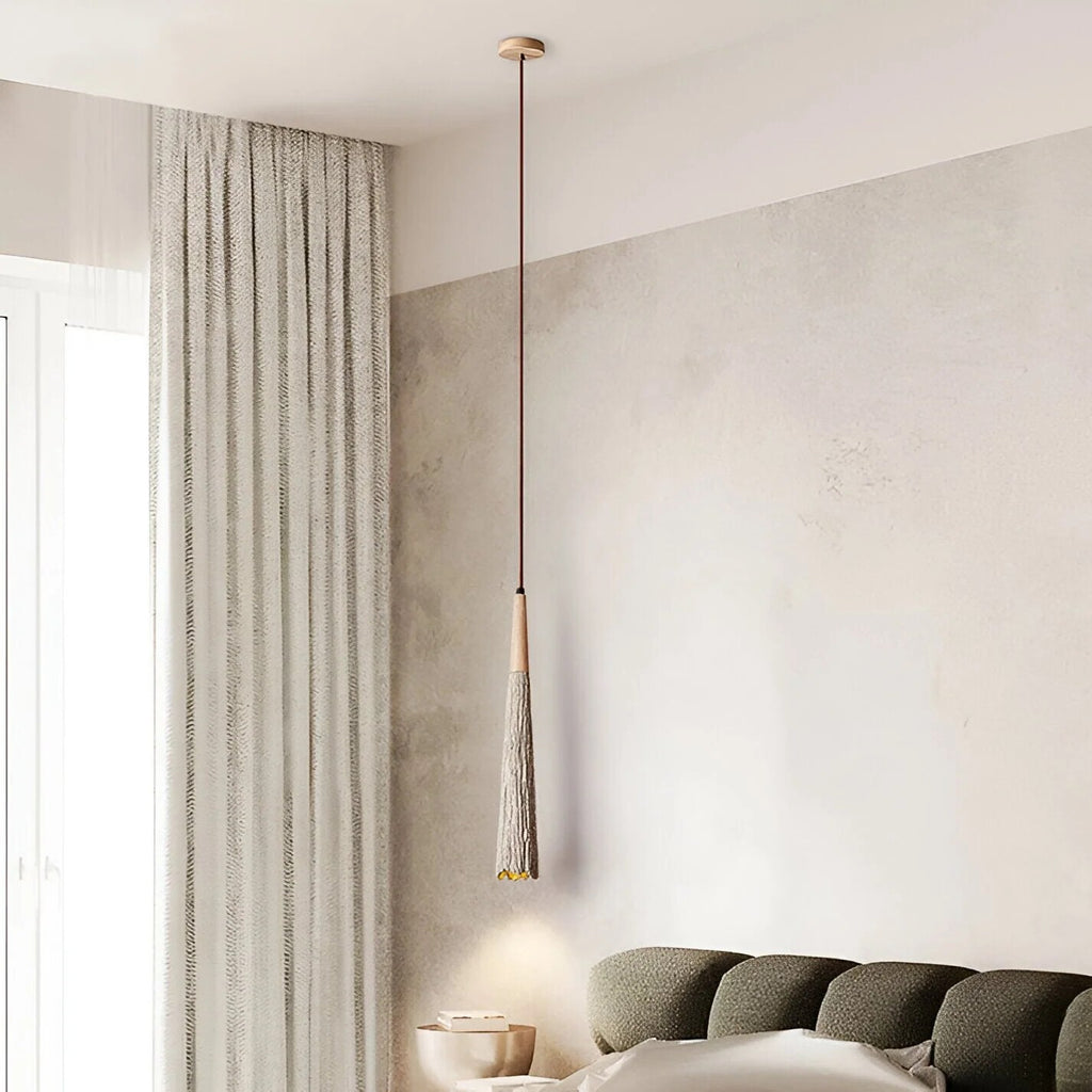 Cream Cement Pendant Light – wabi-sabi finish, warm light, E27 compatible
