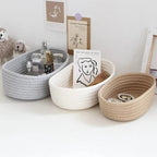 Crochet Bathroom Basket – hand-woven plant fibre, open weave, natural tones