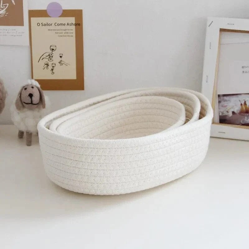 Crochet Bathroom Basket – hand-woven plant fibre, open weave, natural tones
