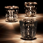 Crystal Bedside Lamp – faceted prism shade, USB rechargeable