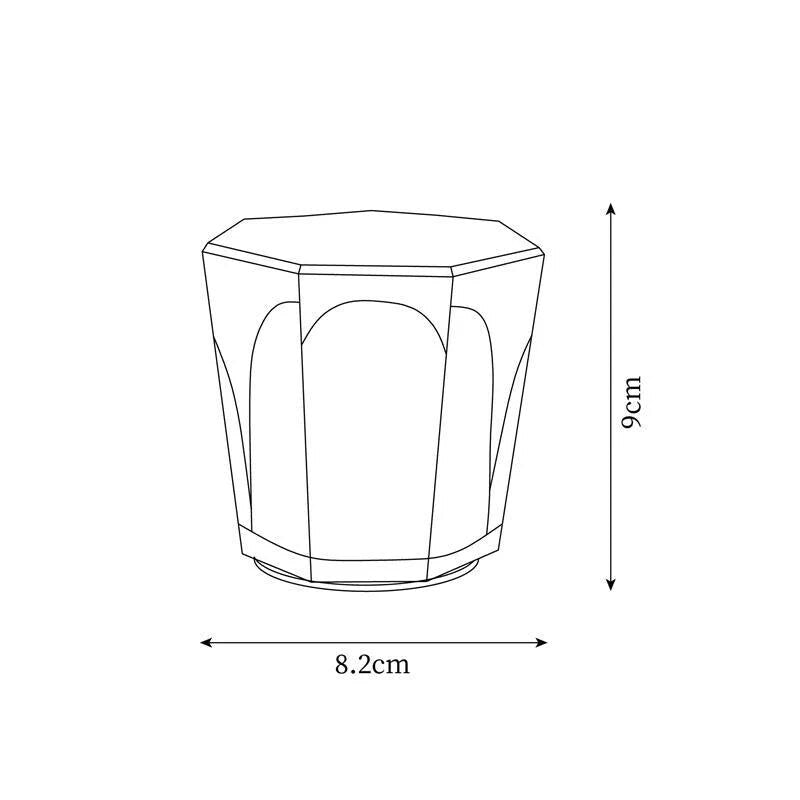 Crystal Bedside Lamp – faceted prism shade, USB rechargeable