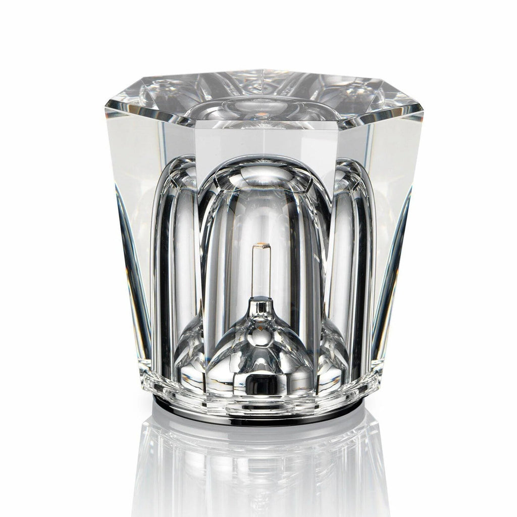 Crystal Bedside Lamp – faceted prism shade, USB rechargeable