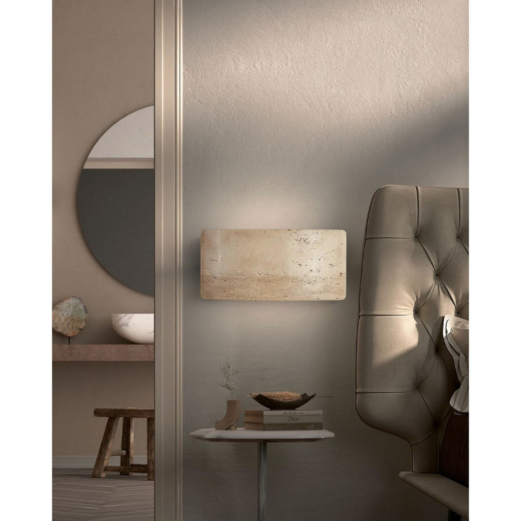 Curved Travertine Wall Light