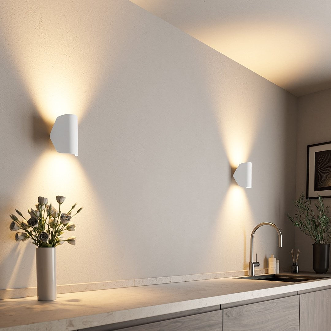Curved Up and Down Wall Light