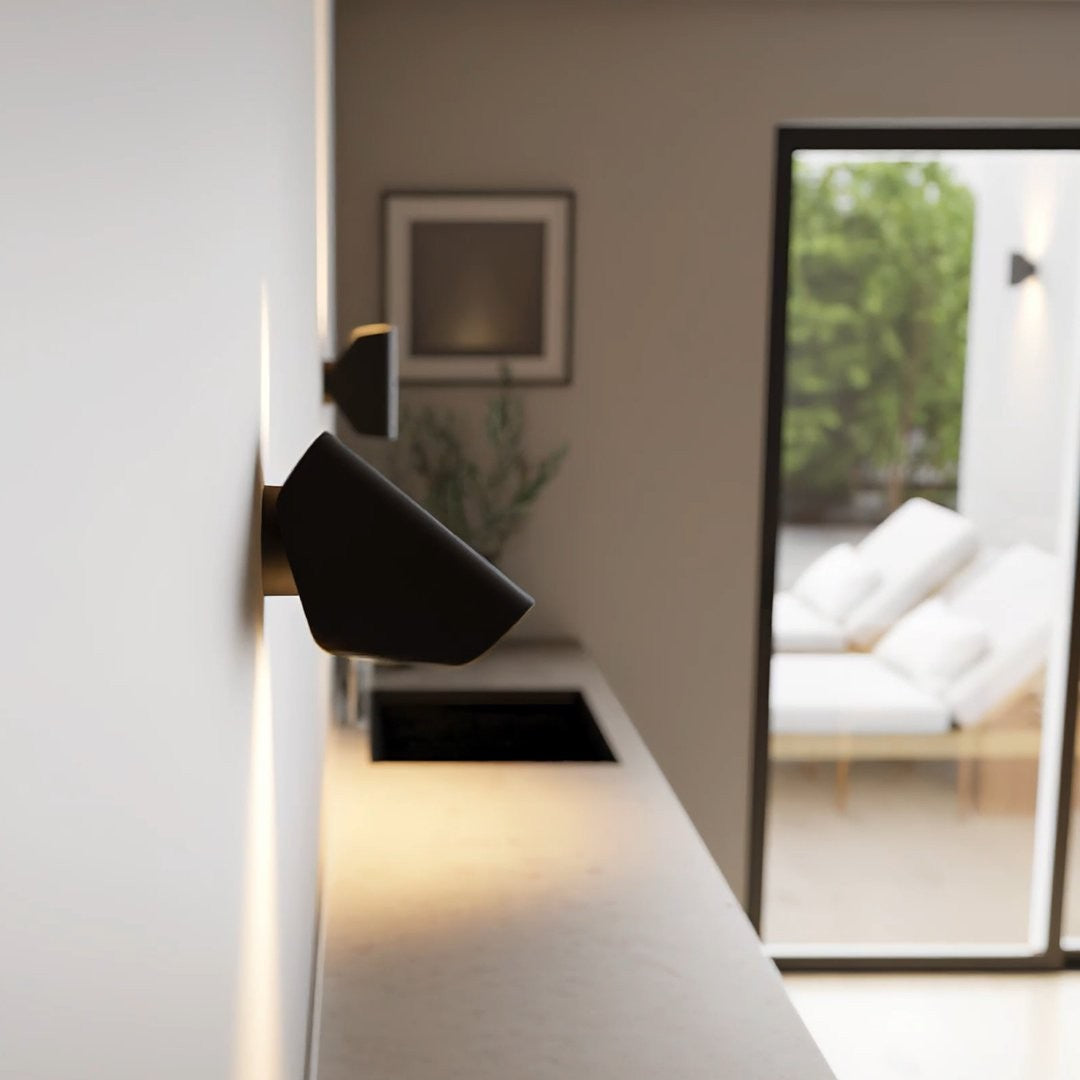 Curved Up and Down Wall Light
