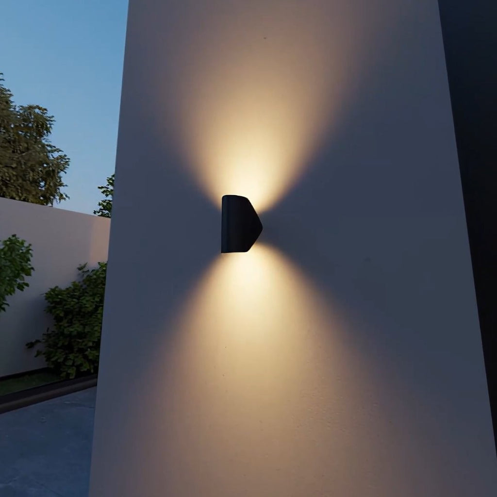 Curved Up and Down Wall Light
