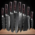 Damascus Pattern Kitchen Knives