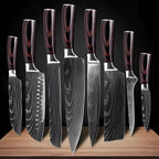 Damascus Pattern Kitchen Knives