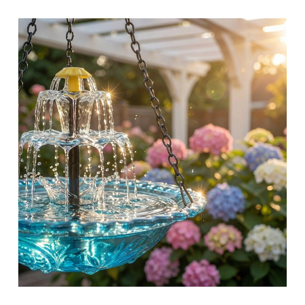 Hanging Solar Bird Bath