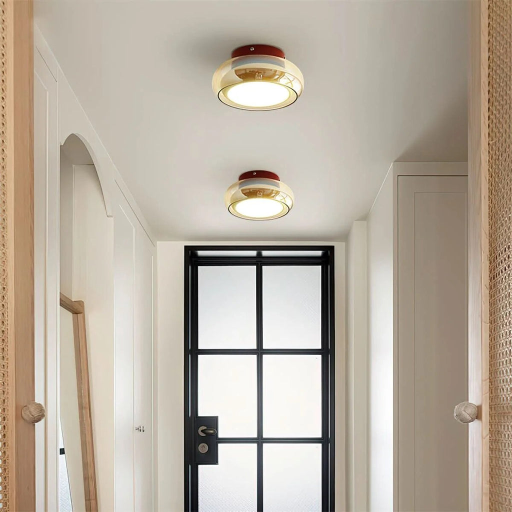 Decorative Ceiling Lamp – retro glass, three colour temperatures