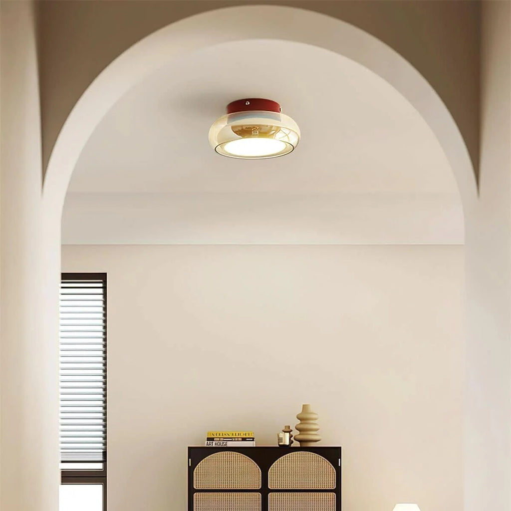 Decorative Ceiling Lamp – retro glass, three colour temperatures