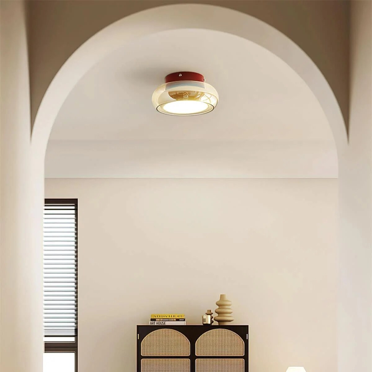 Decorative Ceiling Lamp – retro glass, three colour temperatures