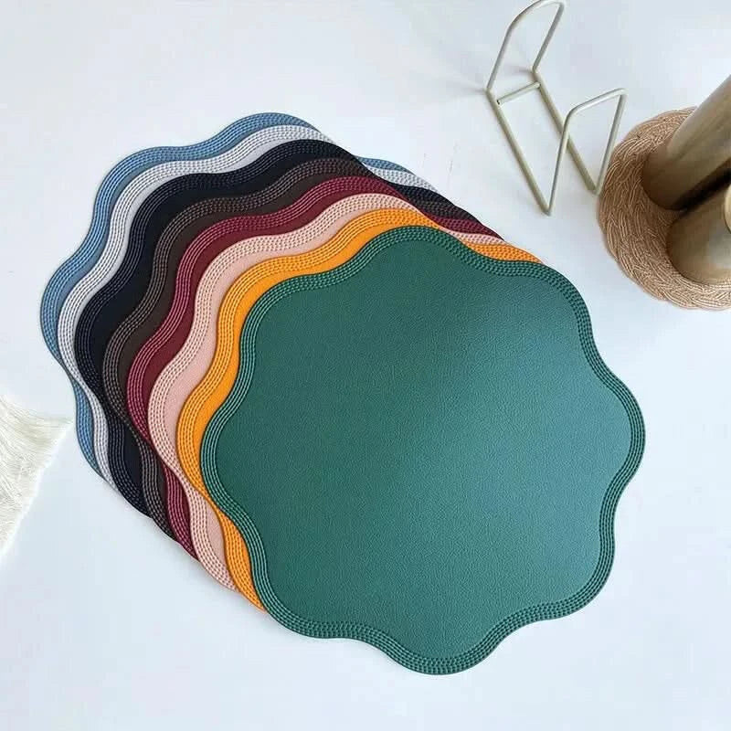 Decorative Textured Placemats – embossed design, waterproof surface
