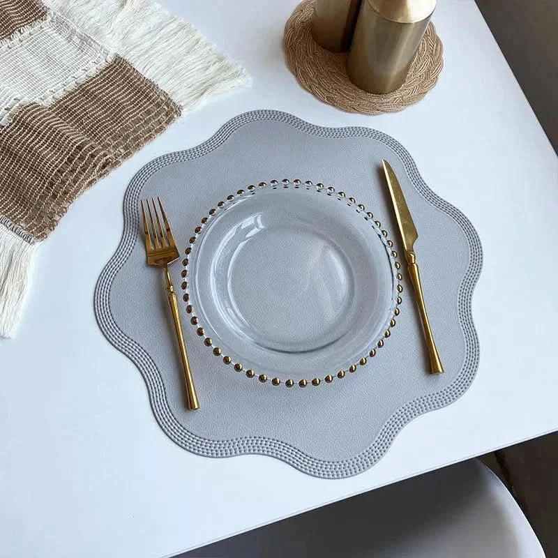 Decorative Textured Placemats – embossed design, waterproof surface
