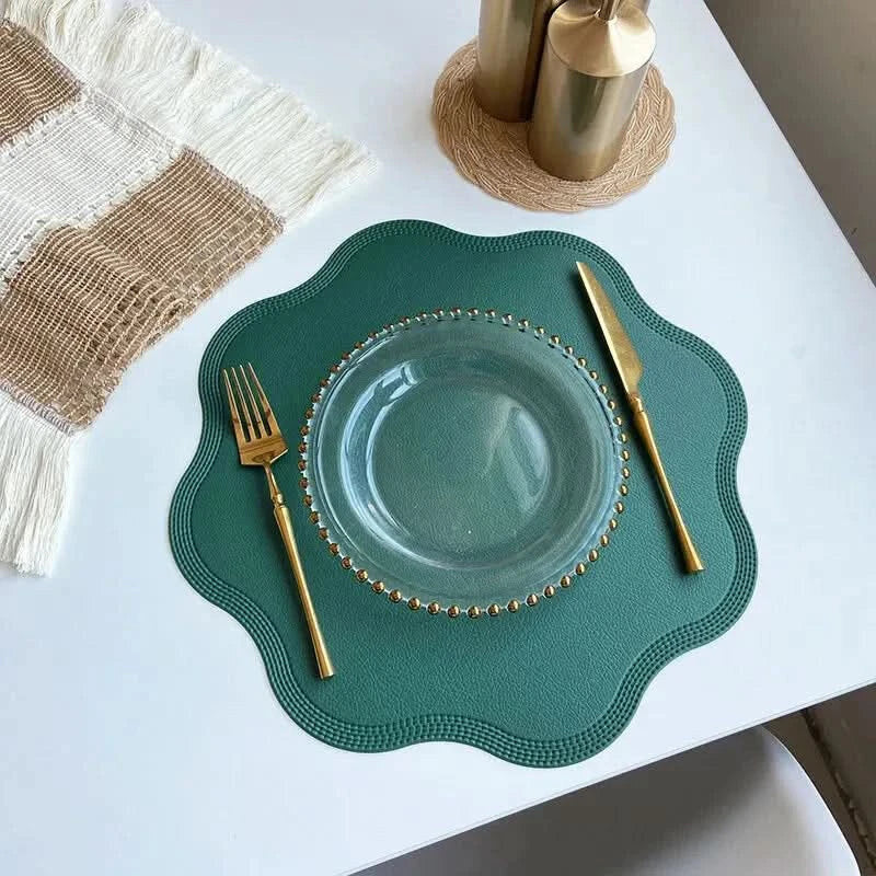 Decorative Textured Placemats – embossed design, waterproof surface