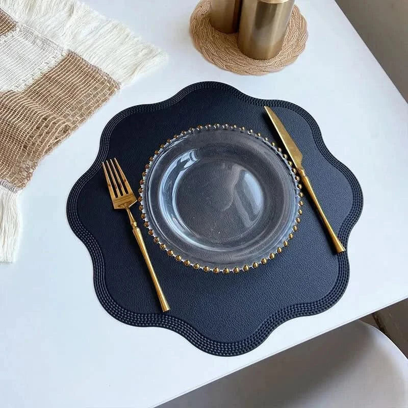 Decorative Textured Placemats – embossed design, waterproof surface