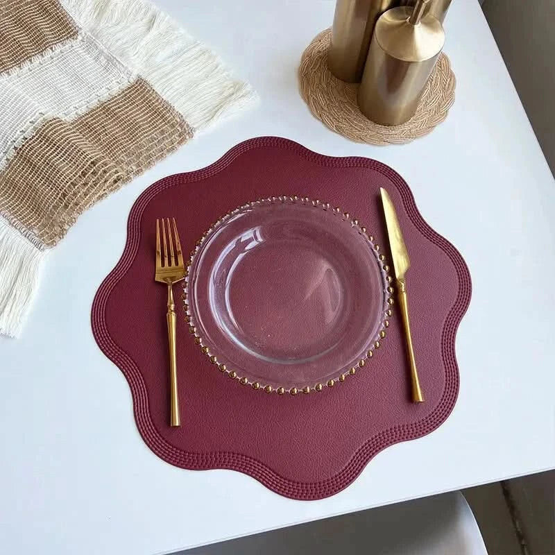 Decorative Textured Placemats – embossed design, waterproof surface