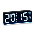 Digital LED Alarm Clock – colour night light, large display