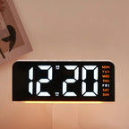 Digital LED Alarm Clock – colour night light, large display