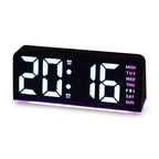 Digital LED Alarm Clock – colour night light, large display