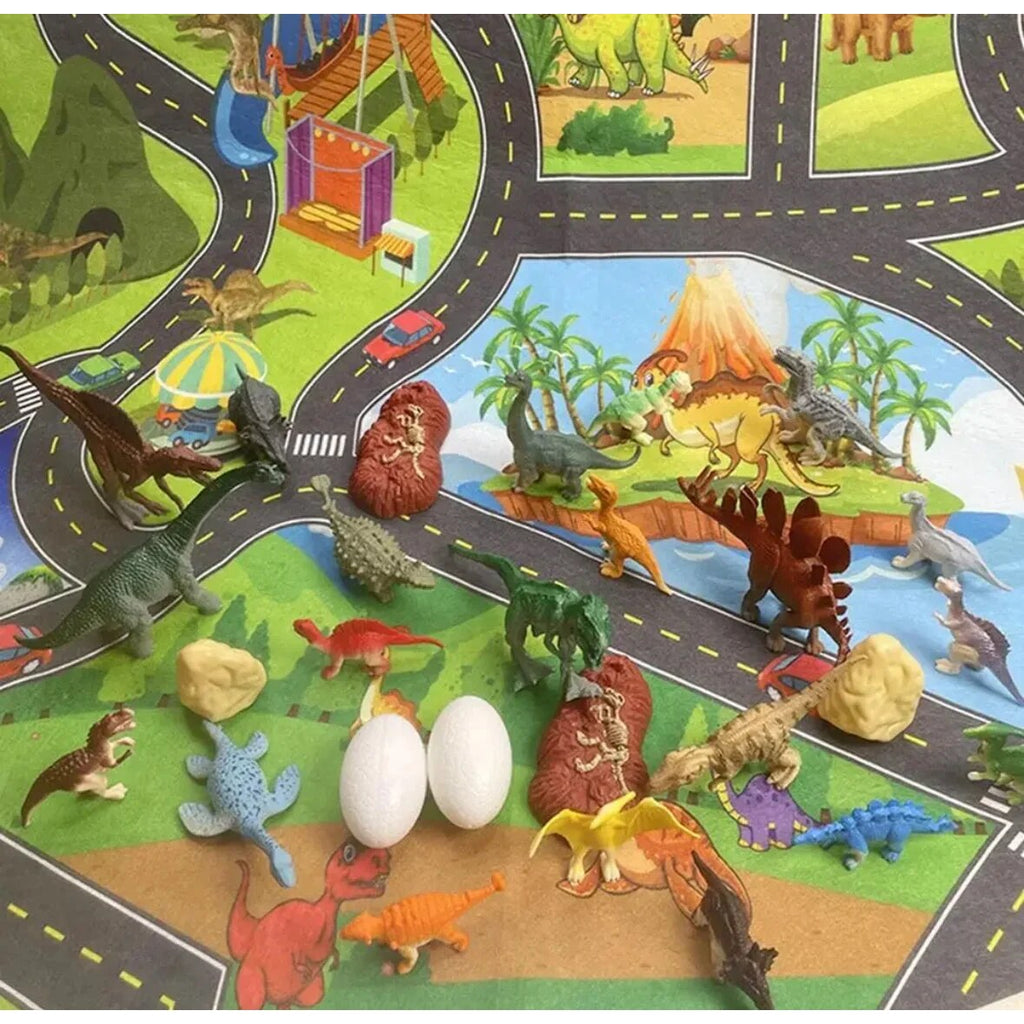 Dinosaur Advent Calendar – 24 soft rubber figures with play mat