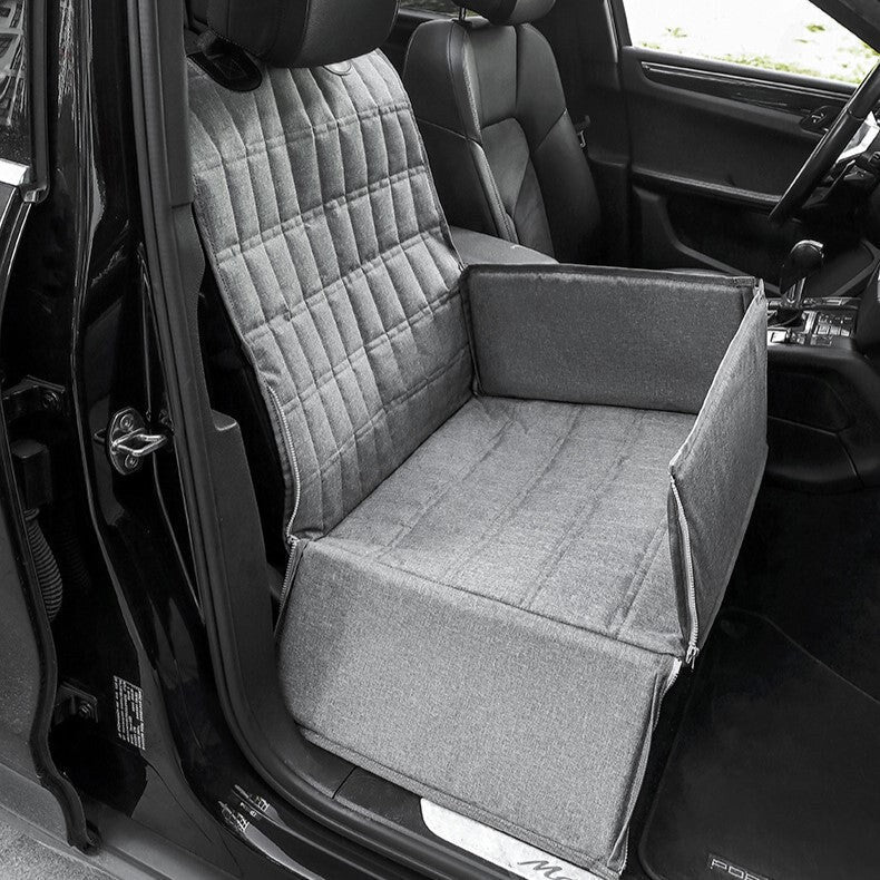 Dog Car Seat – padded interior, integrated basket, water-resistant