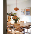 Dome Shade Pendant Light – floating globe diffuser, adjustable cord