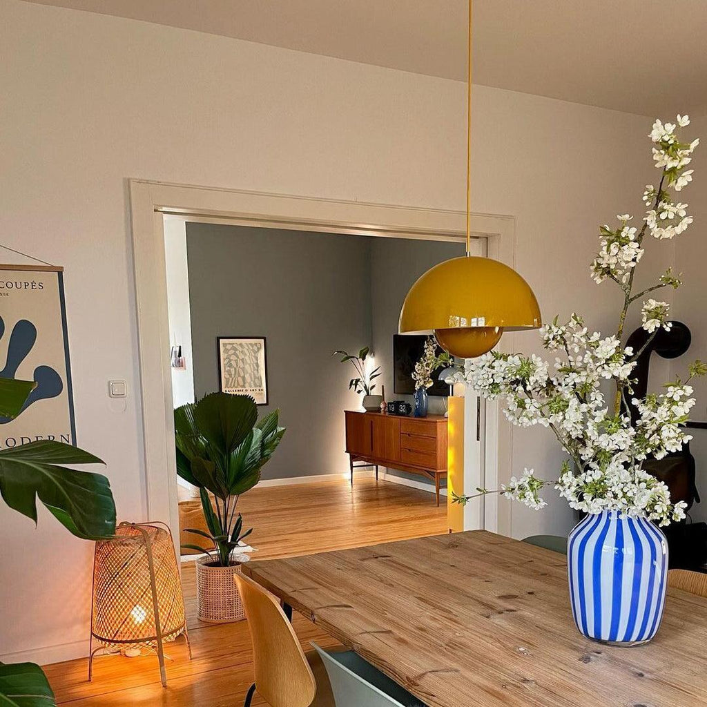 Dome Shade Pendant Light – floating globe diffuser, adjustable cord
