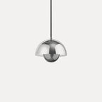 Dome Shade Pendant Light – floating globe diffuser, adjustable cord