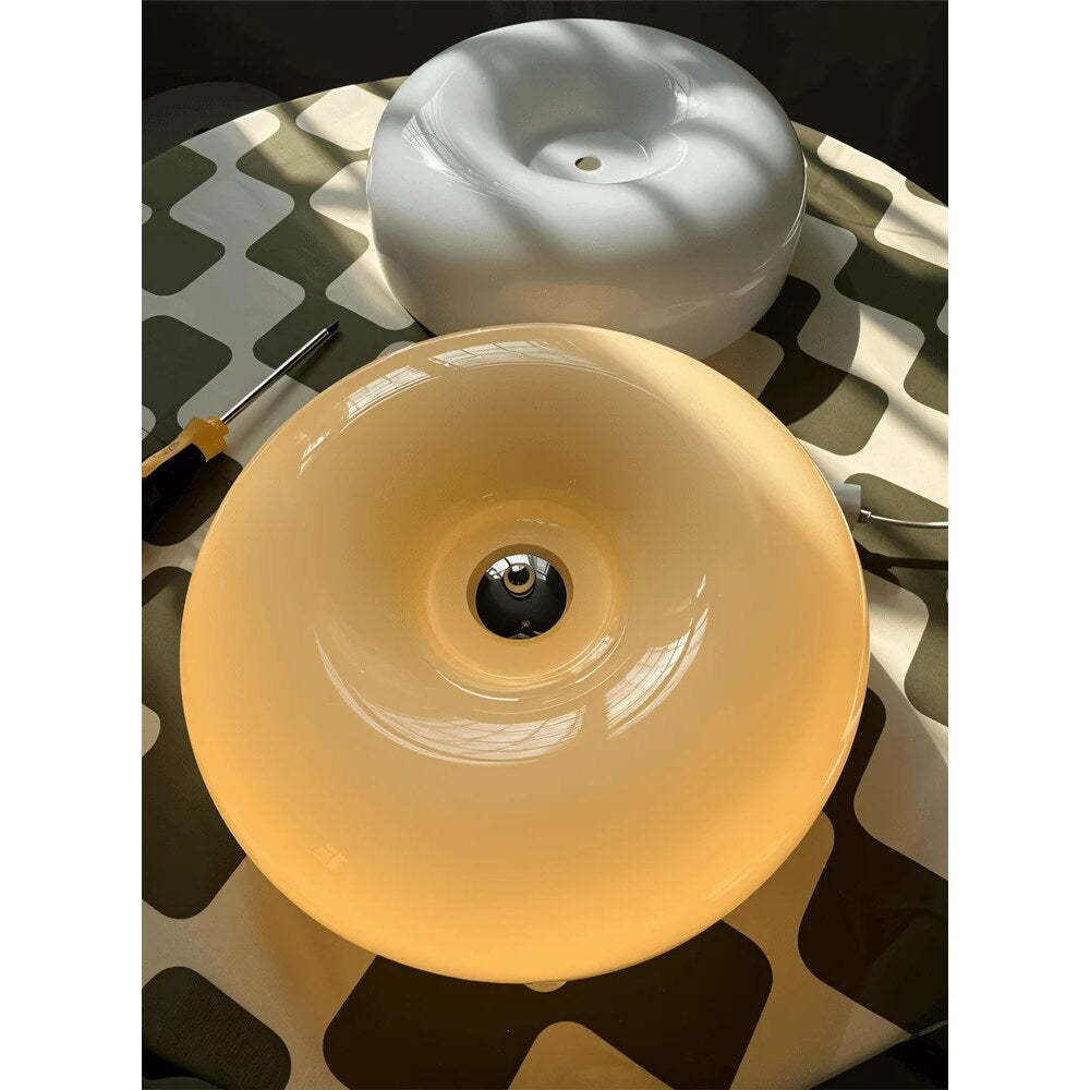 Donut Ceiling Light – glass dome, smooth diffuser, tri-colour LED