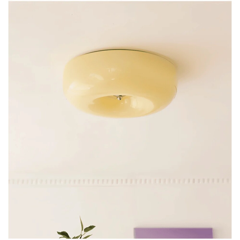 Donut Ceiling Light – glass dome, smooth diffuser, tri-colour LED