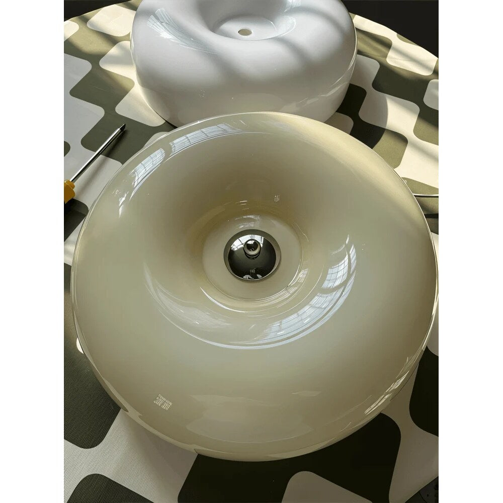 Donut Ceiling Light – glass dome, smooth diffuser, tri-colour LED